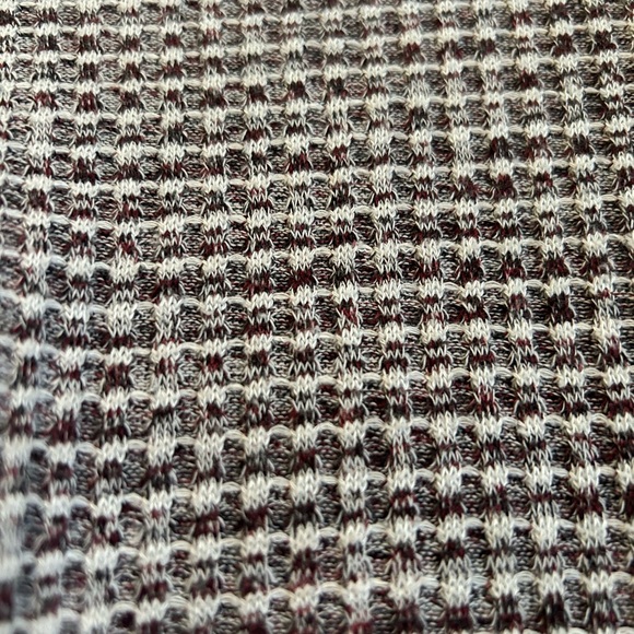 Free People Waffle Knit Boxy Maroon Crop Top - Picture 3 of 5